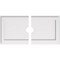 Ekena Millwork Rectangle Architectural Grde PVC Ceiling Medallion, 30"W x 15"H x 3"ID x 10 1/2"C x 1"P, Two-Piece CMP30X15RE2-03000 - alternate 1